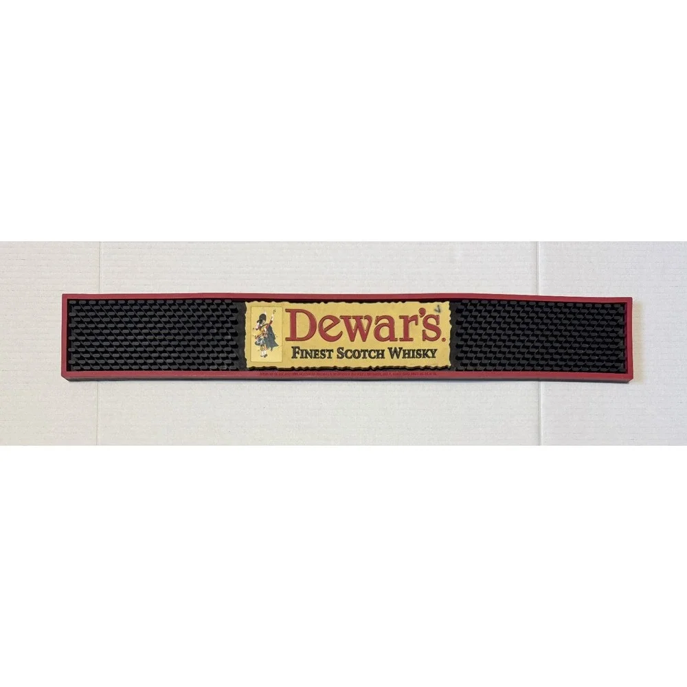 DEWAR'S Finest Scotch Whiskey Rubber‎ Bar Mat - Spill Catcher - Rail Runner